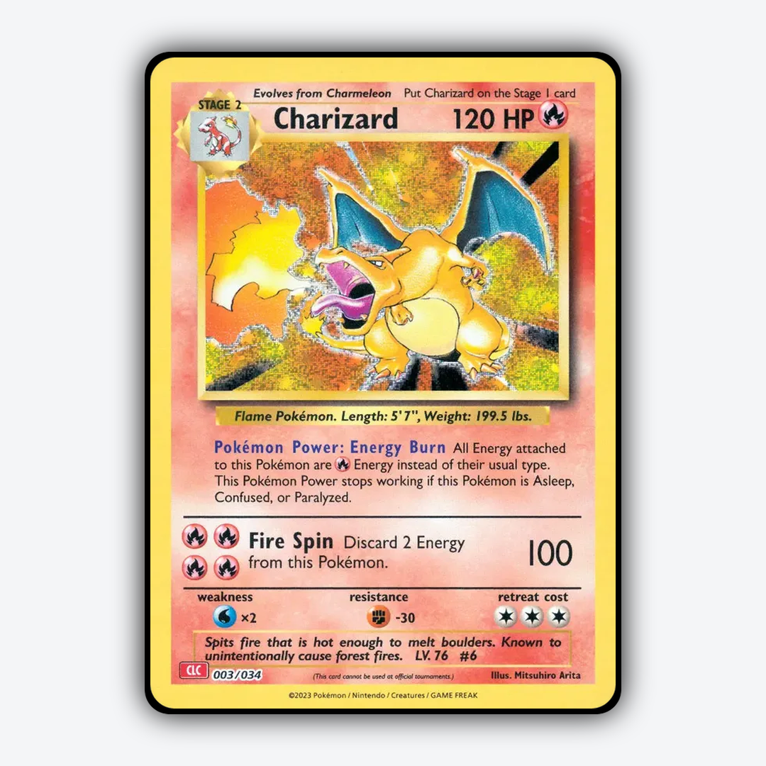 Charizard 003/034 - Pokémon TCG Classic - Charizard Set - Card Rug