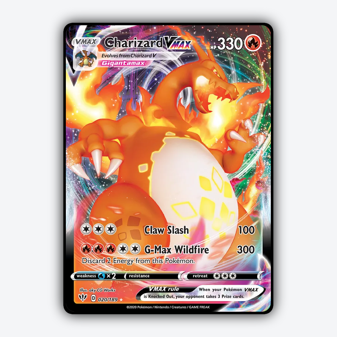 Charizard VMAX 020/189 - Darkness Ablaze Set - Card Rug