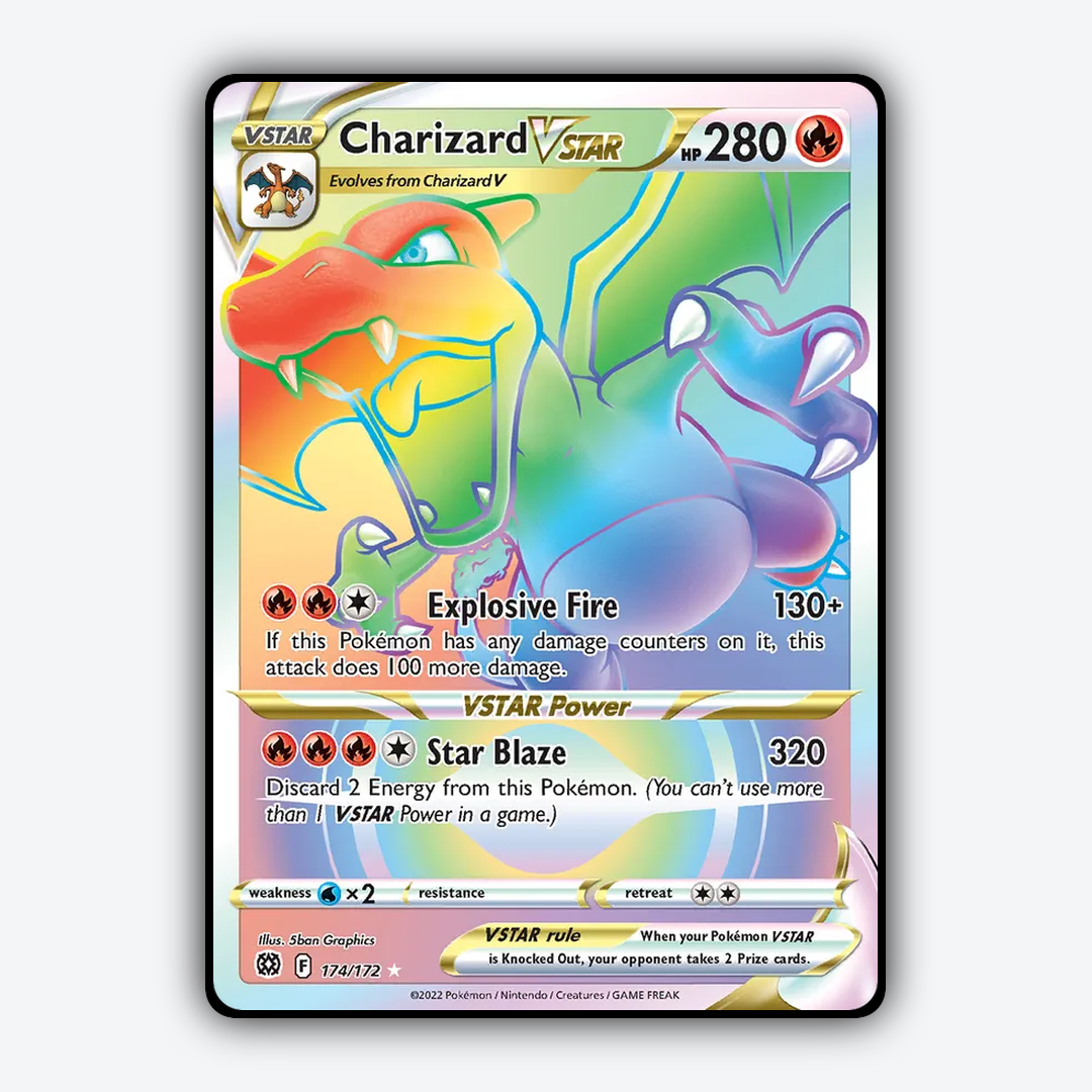 Charizard VSTAR 174/172 - Brilliant Stars Set - Card Rug
