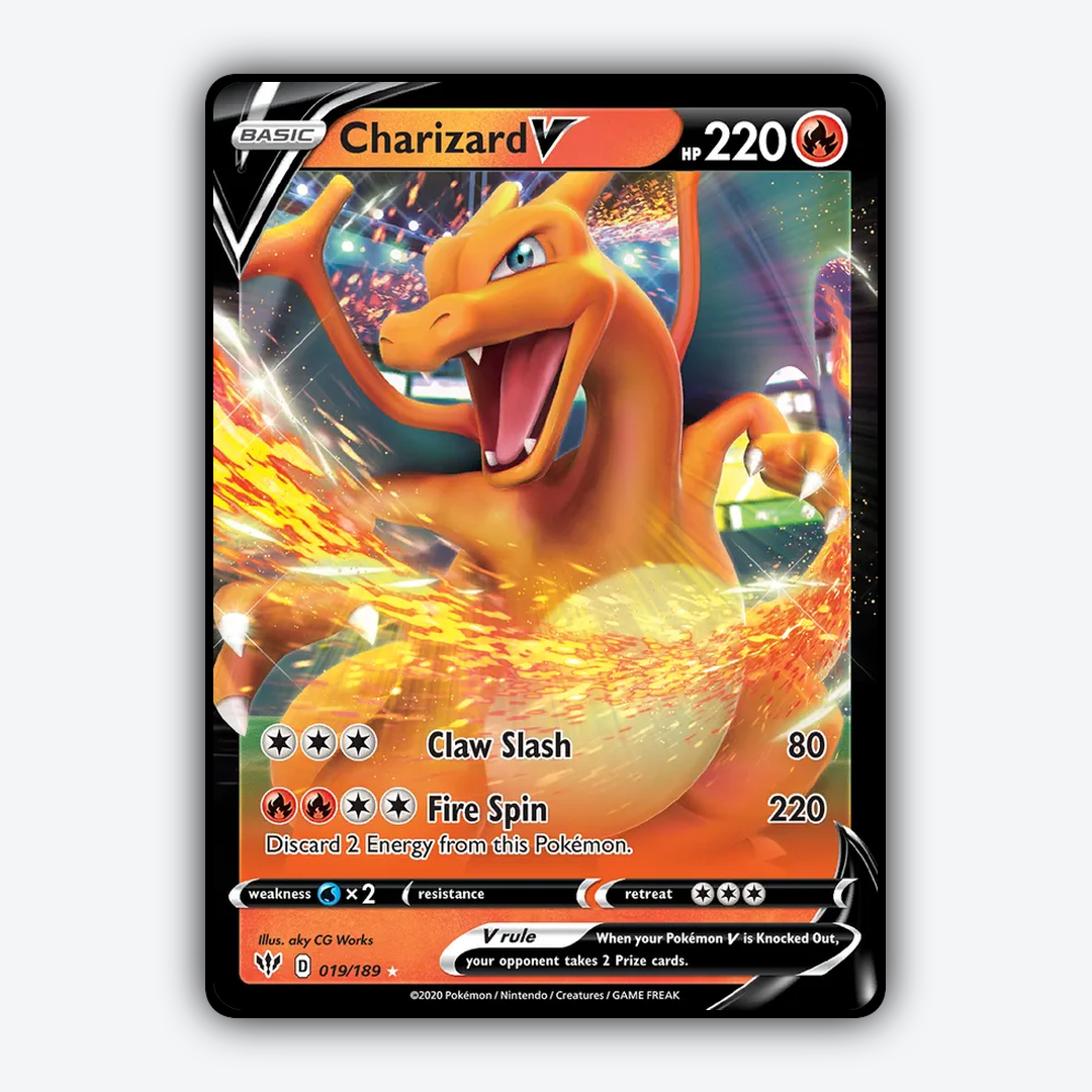 Charizard V 019/189 - Darkness Ablaze Set - Card Rug
