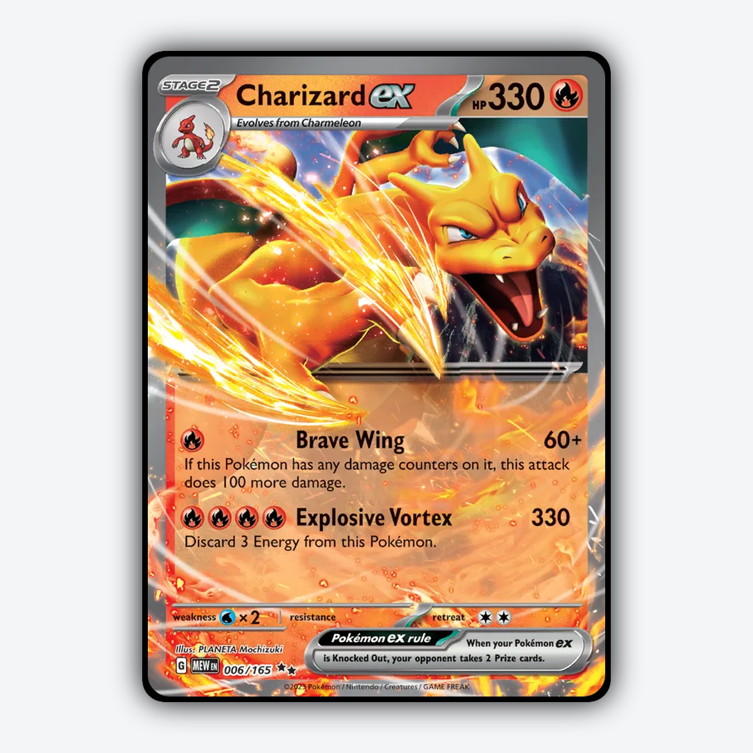 Charizard ex #6 - 151 Set - Card Rug