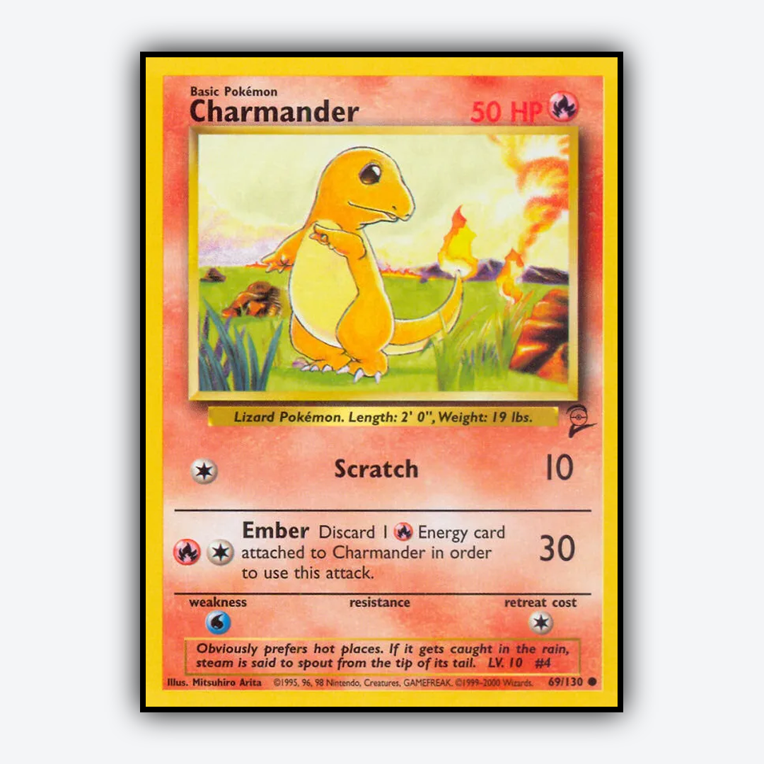 Charmander 069/130 - Base Set 2 Set - Card Rug