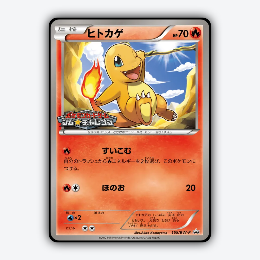 Charmander 165/BW-P - Black & White Promos Set - Card Rug (JP)
