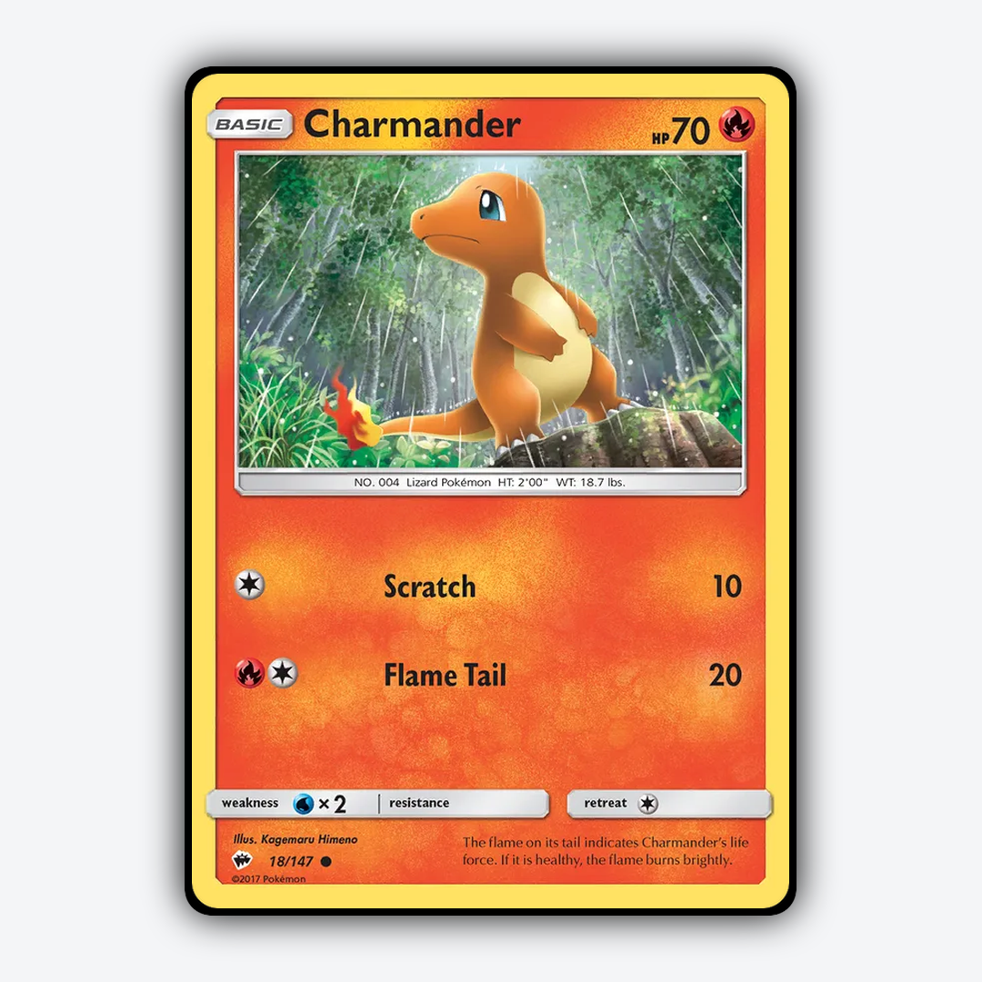 Charmander 018/147 - Burning Shadows Set - Card Rug