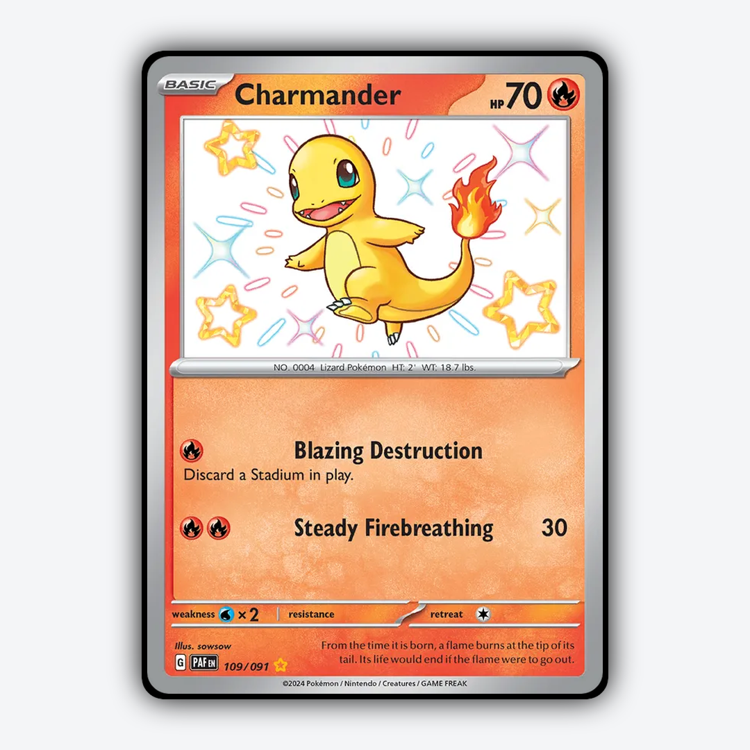 Charmander #109 - Paldean Fates Set - Card Rug