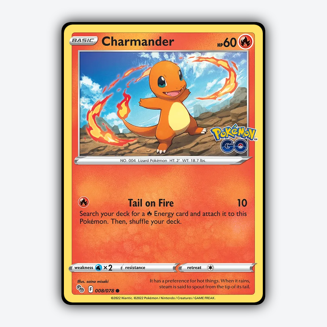 Charmander 008/78 - Pokémon GO Set - Card Rug