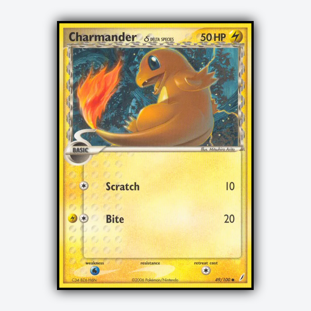 Charmander δ 049/100 - Crystal Guardians Set - Card Rug