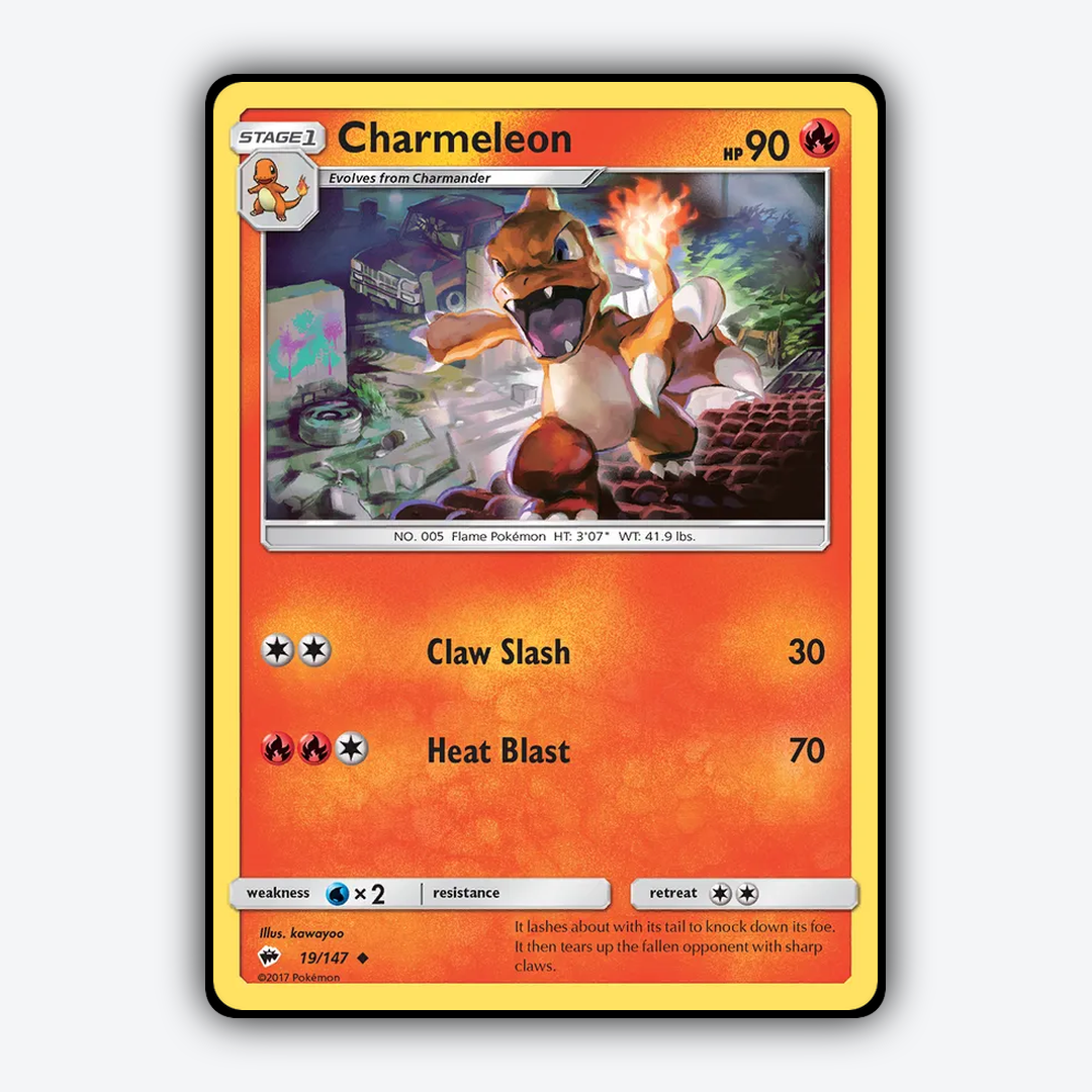 Charmeleon 019/147 - Burning Shadows Set - Card Rug
