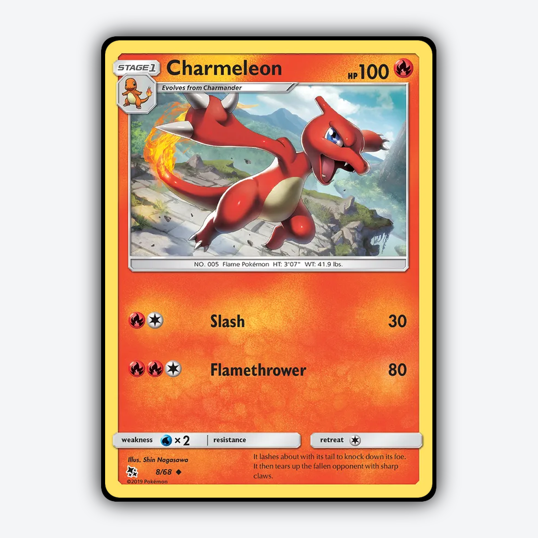 Charmeleon 008/68 - Hidden Fates Set - Card Rug