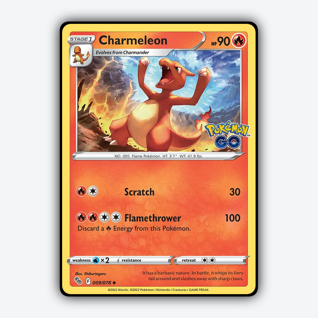 Charmeleon 009/78 - Pokémon GO Set - Card Rug