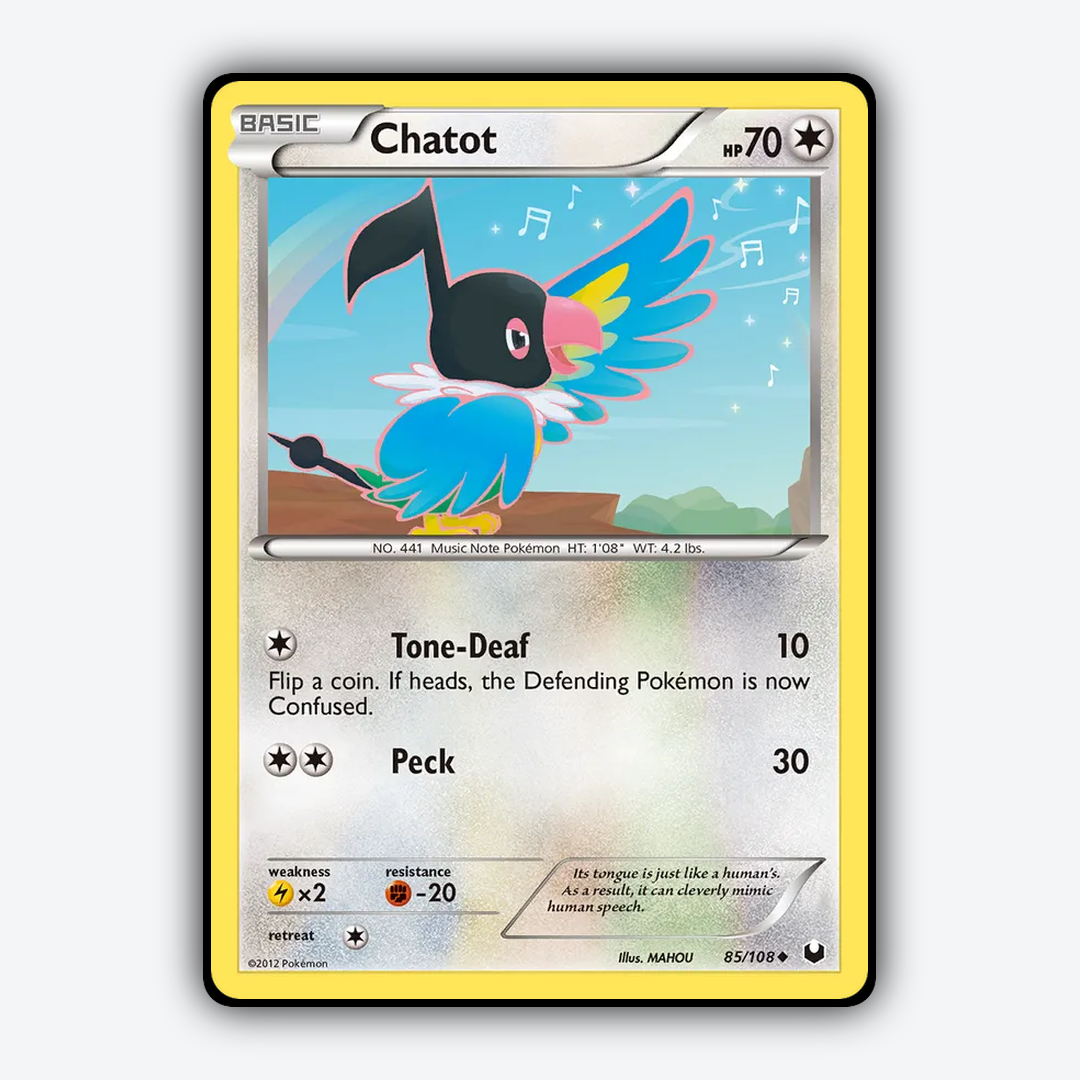 Chatot 085/108 - Dark Explorers Set - Card Rug