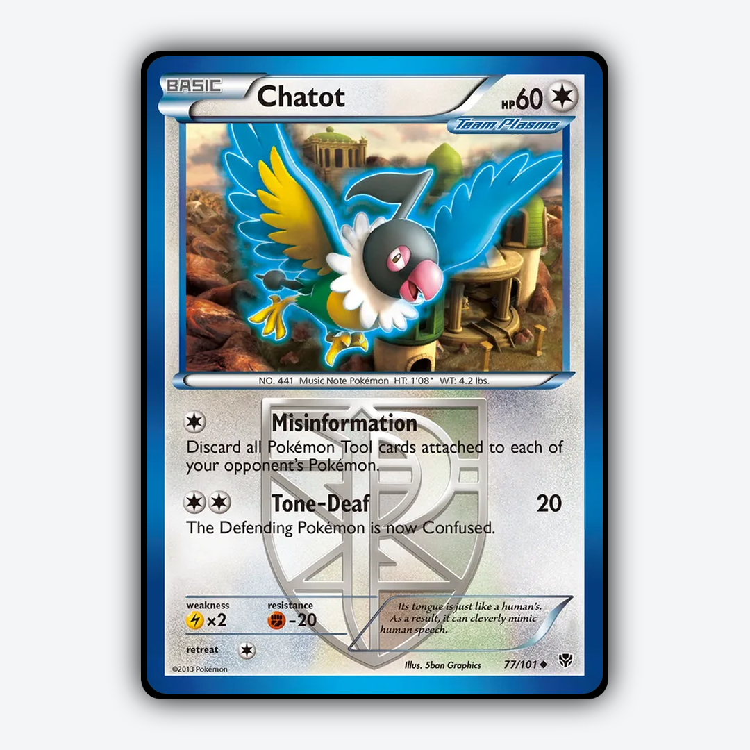 Chatot 077/101 - Plasma Blast Set - Card Rug