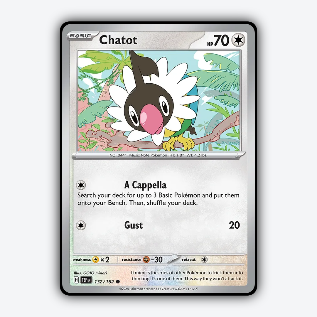 Chatot 132/162 - Temporal Forces Set - Card Rug
