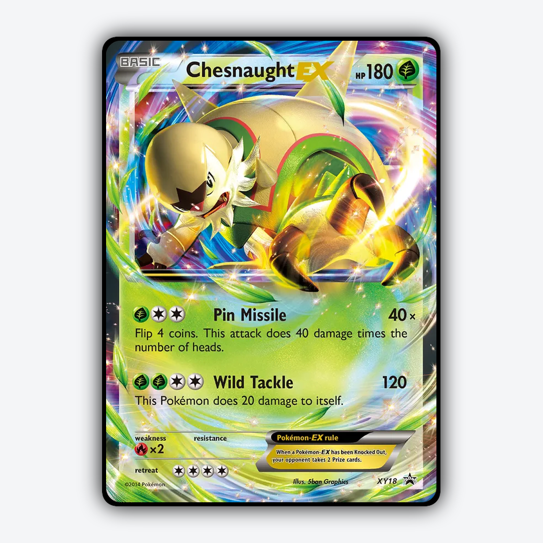 Chesnaught-EX #18 - XY Black Star Promos Set - Card Rug