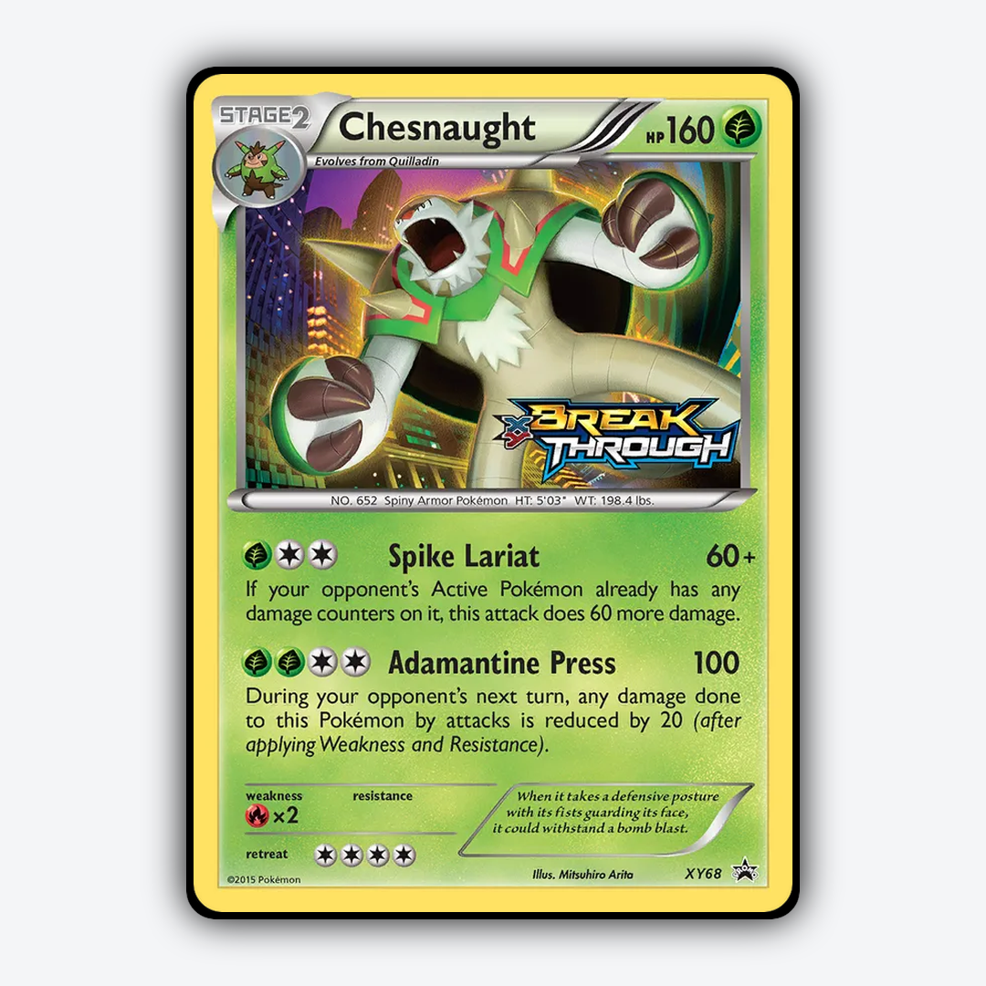 Chesnaught #68 - XY Black Star Promos Set - Card Rug