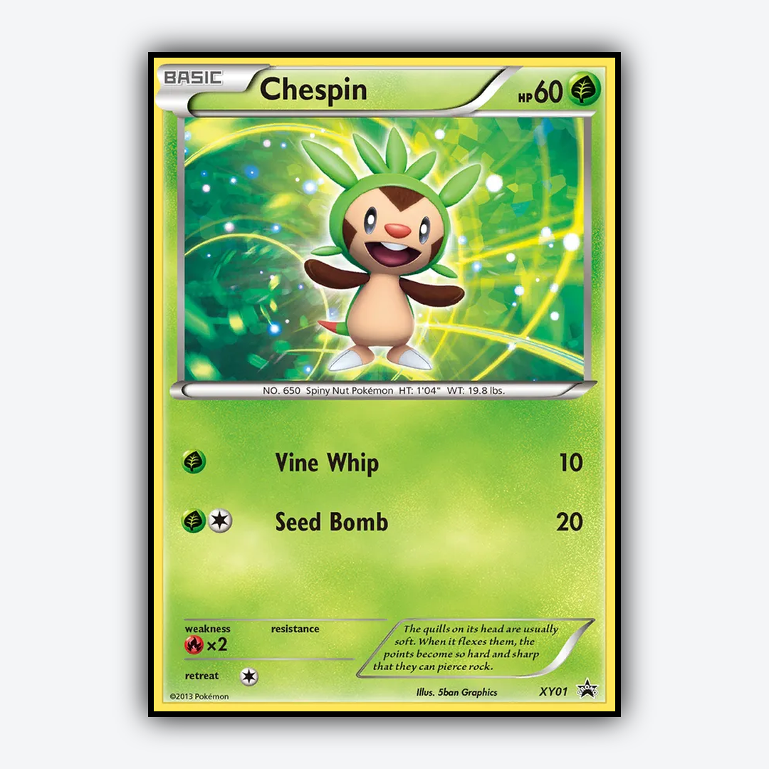 Chespin #1 - XY Black Star Promos Set - Card Rug