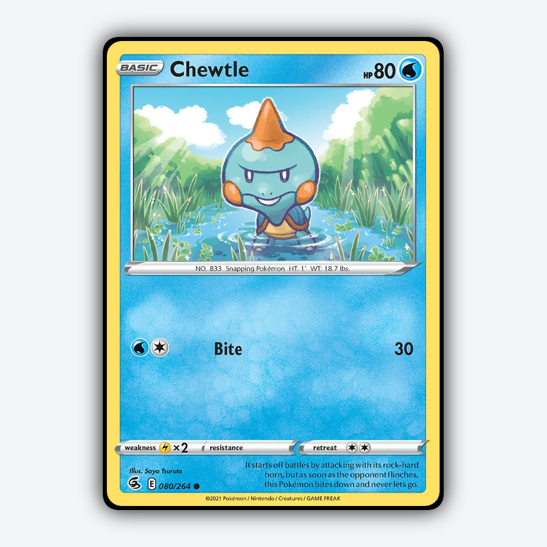 Chewtle 080/264 - Fusion Strike Set - Card Rug