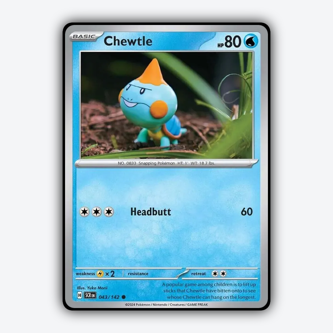 Chewtle 043/142 - Stellar Crown Set - Card Rug