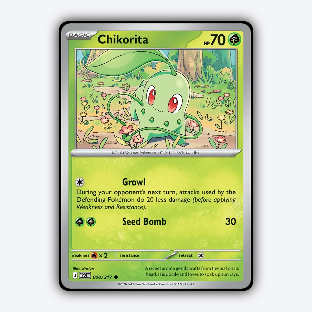 Chikorita 008/217 - Ascended Heroes Set - Card Rug