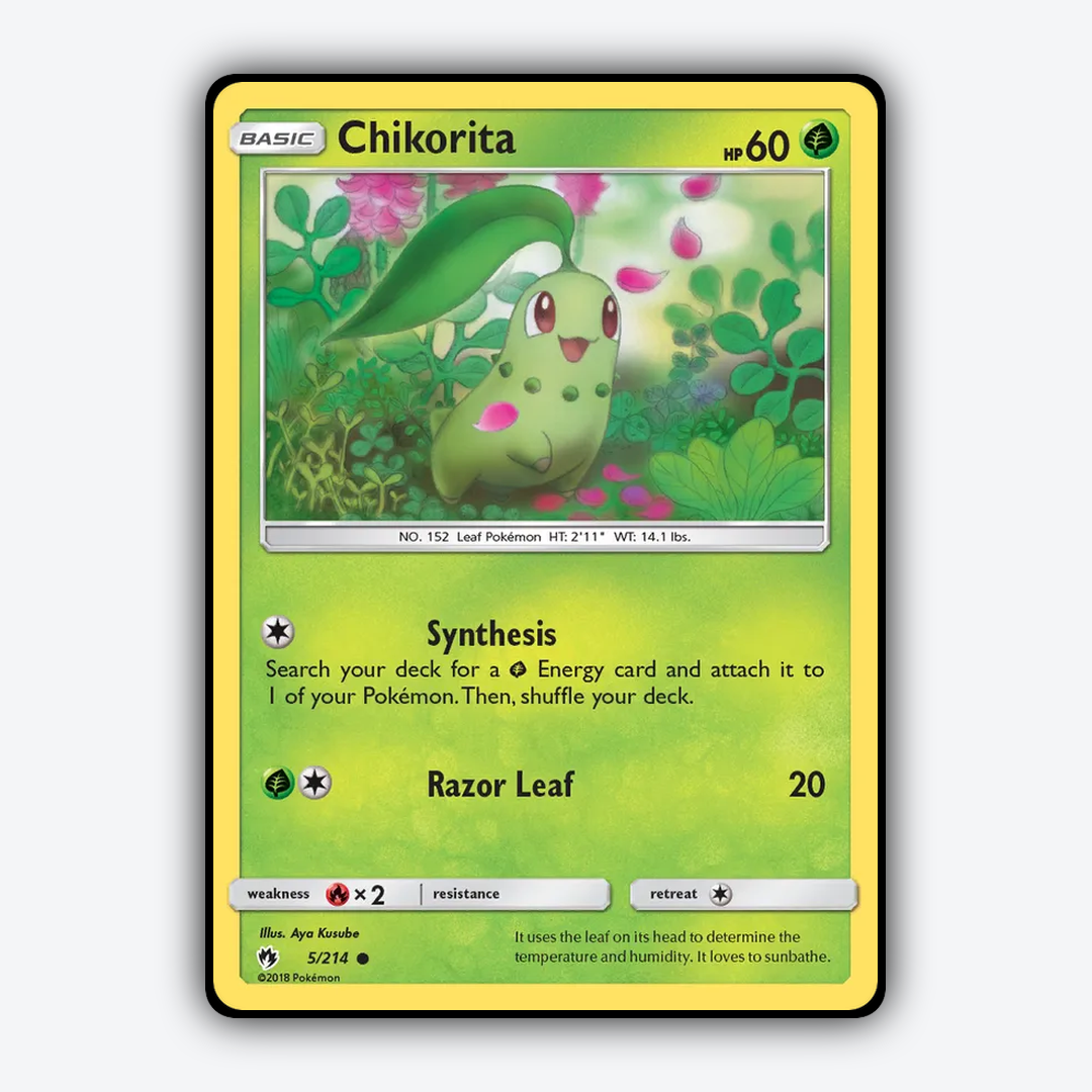 Chikorita 005/214 - Lost Thunder Set - Card Rug