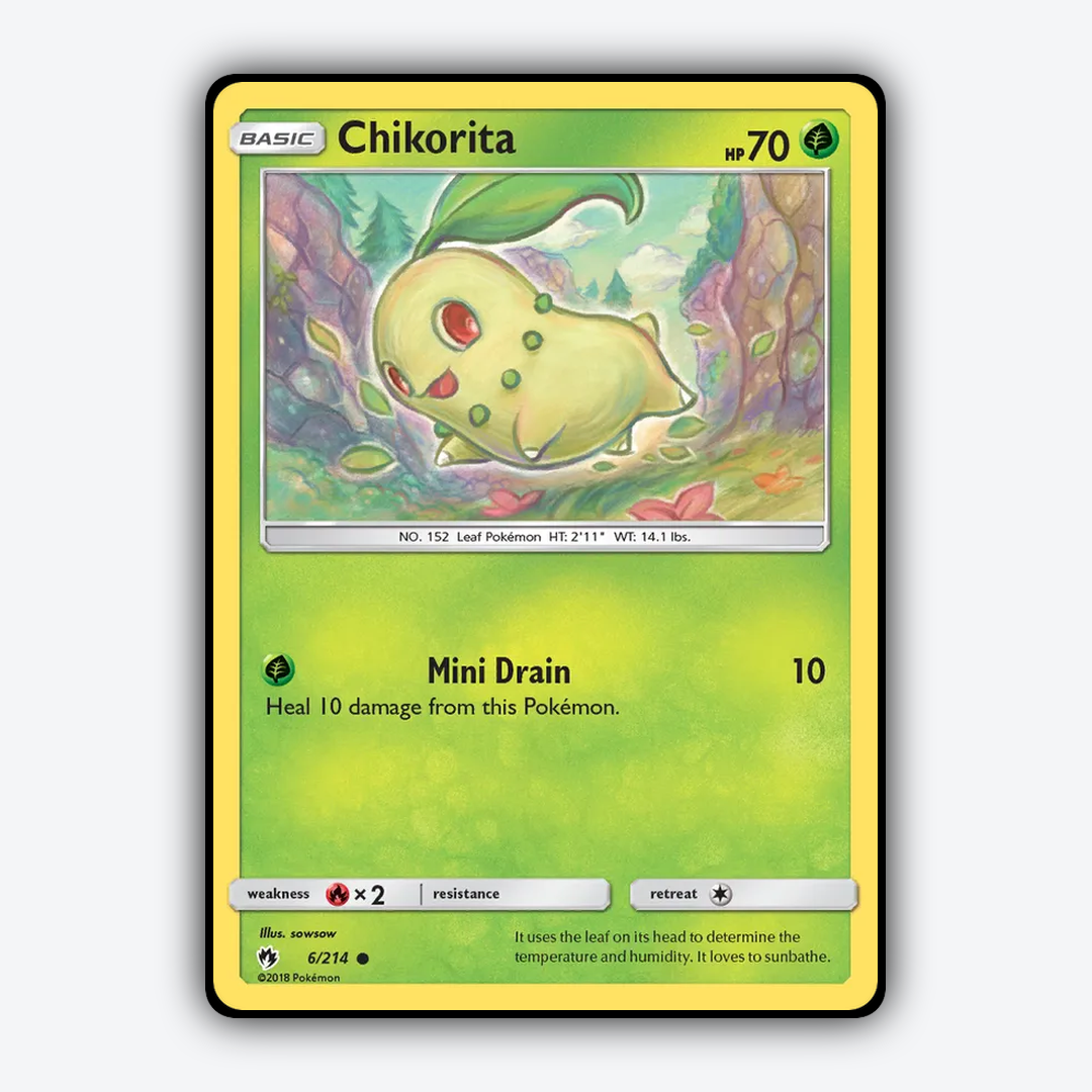 Chikorita 006/214 - Lost Thunder Set - Card Rug