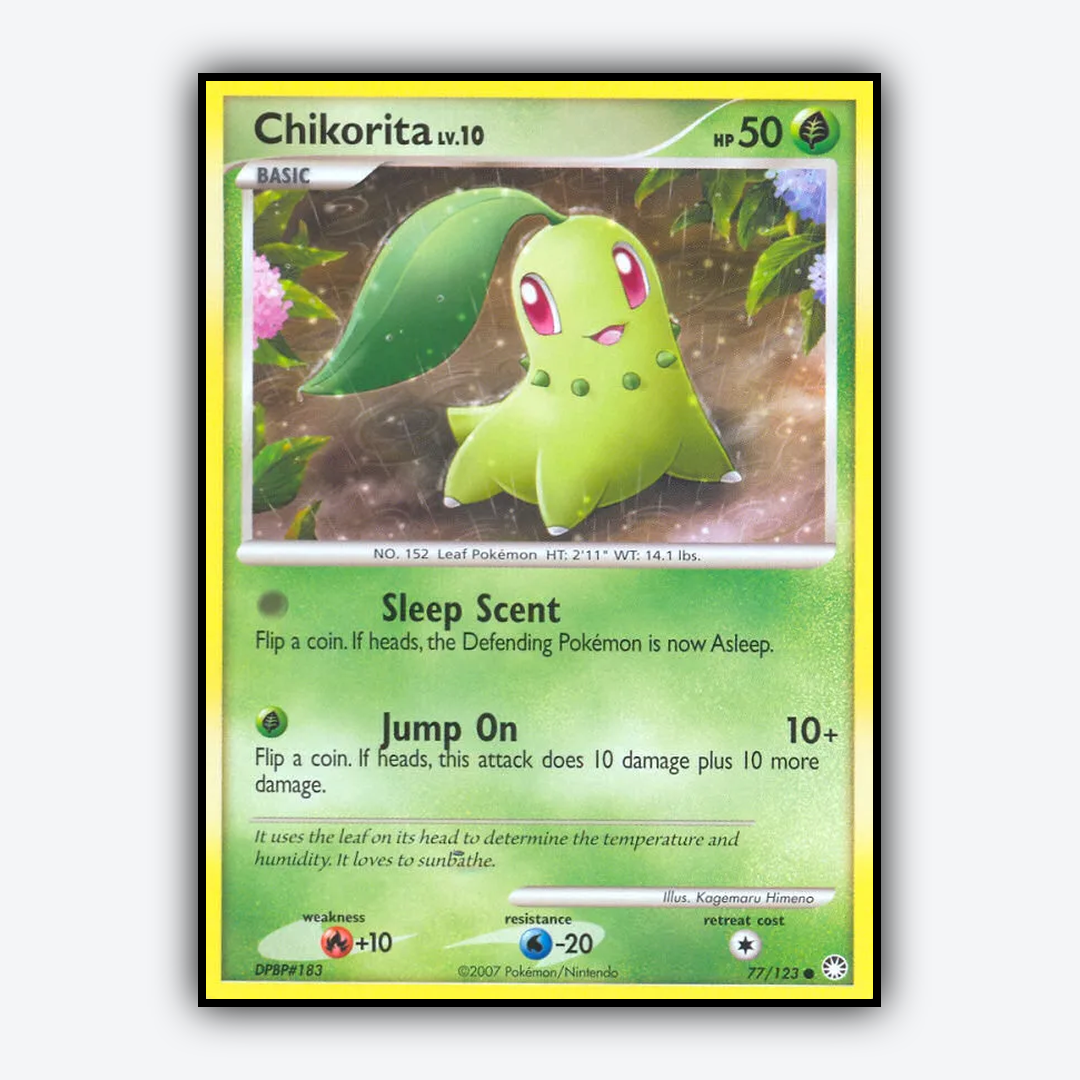 Chikorita 077/123 - Mysterious Treasures Set - Card Rug