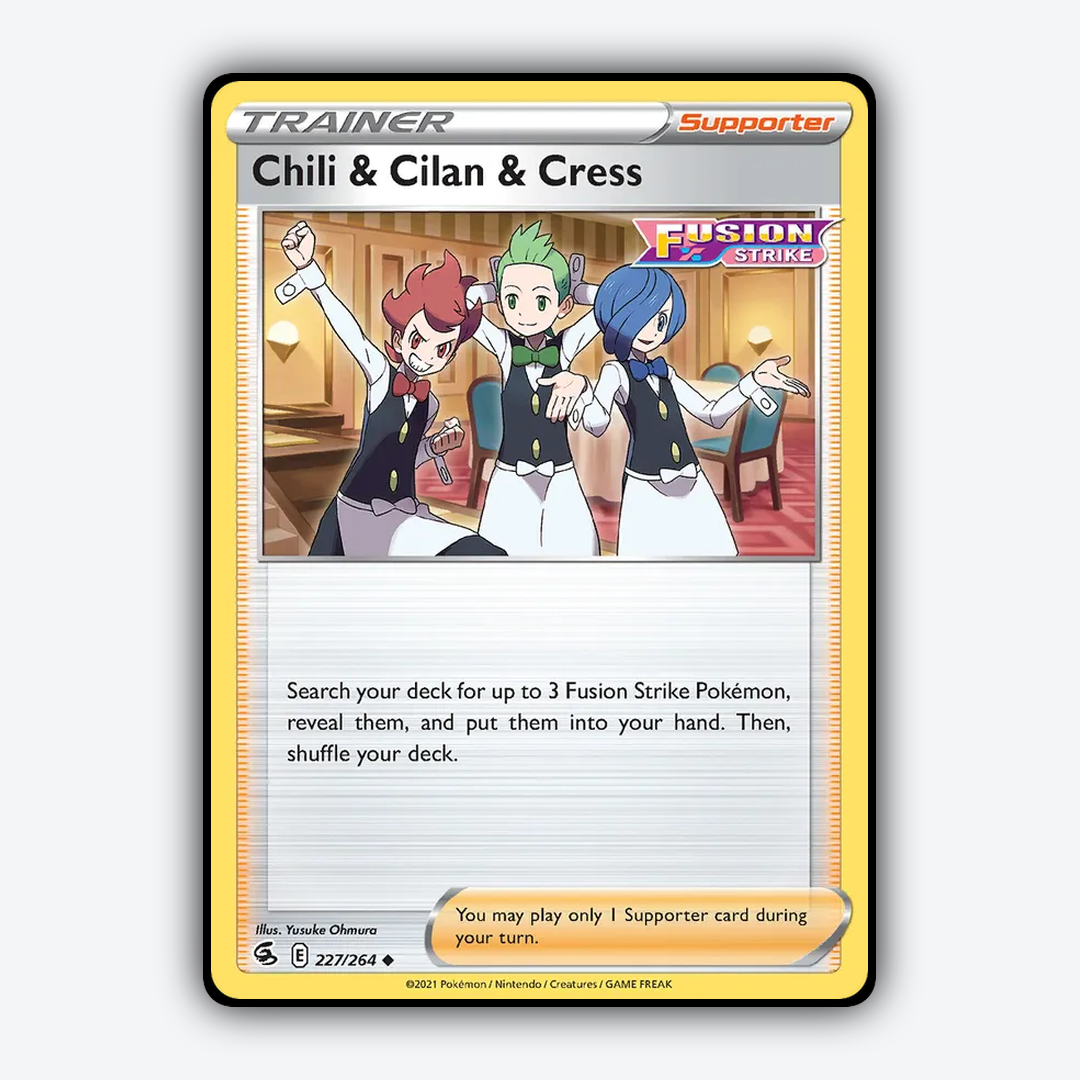 Chili & Cilan & Cress 227/264 - Fusion Strike Set - Card Rug