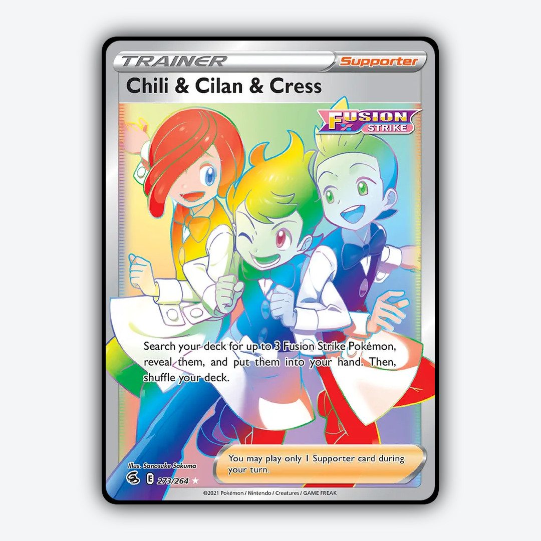 Chili & Cilan & Cress 273/264 - Fusion Strike Set - Card Rug