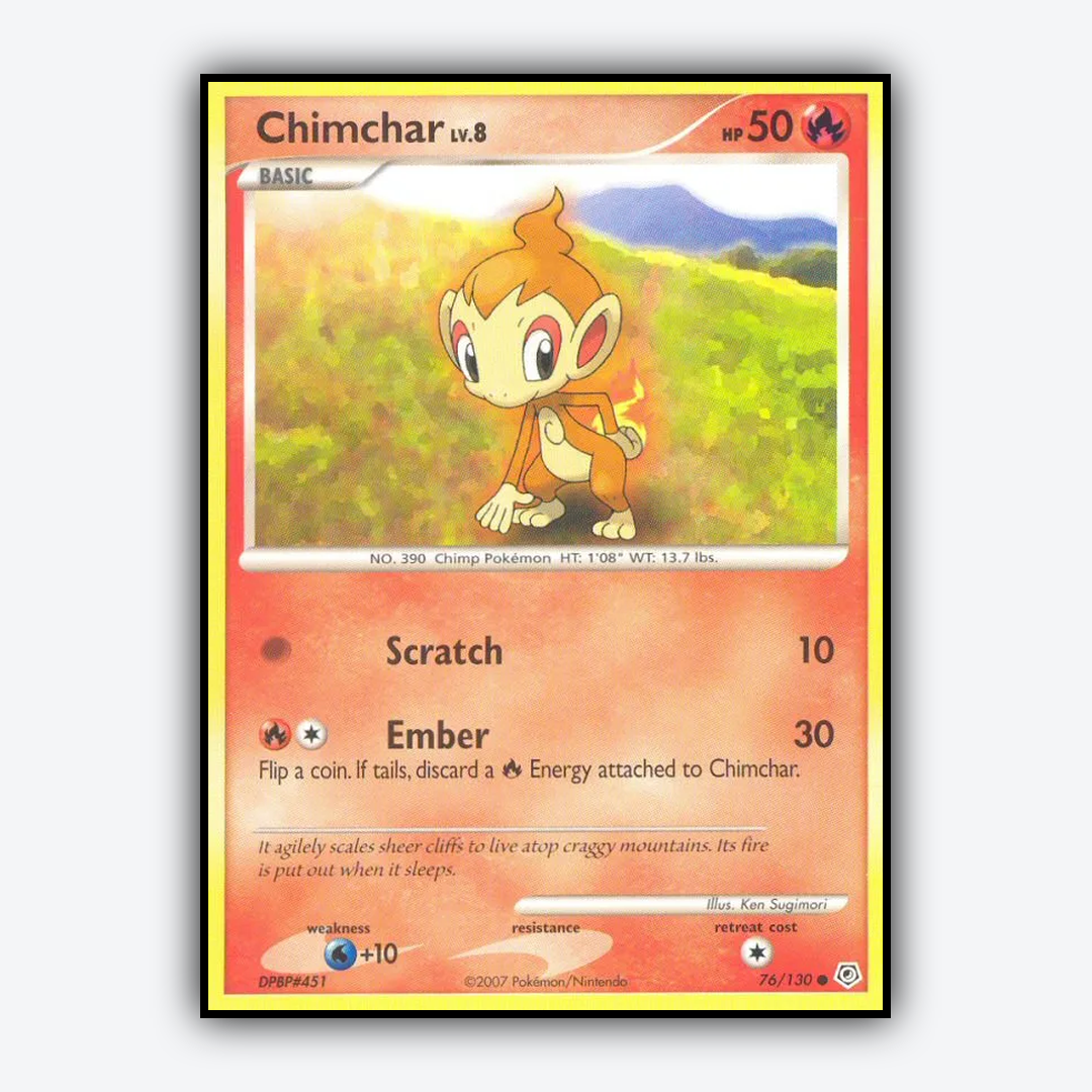Chimchar 076/130 - Diamond & Pearl Set - Card Rug