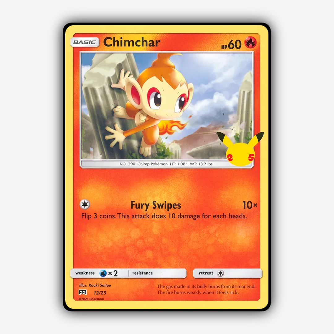 Chimchar 012/25 - McDonald's Collection 2021 Set - Card Rug