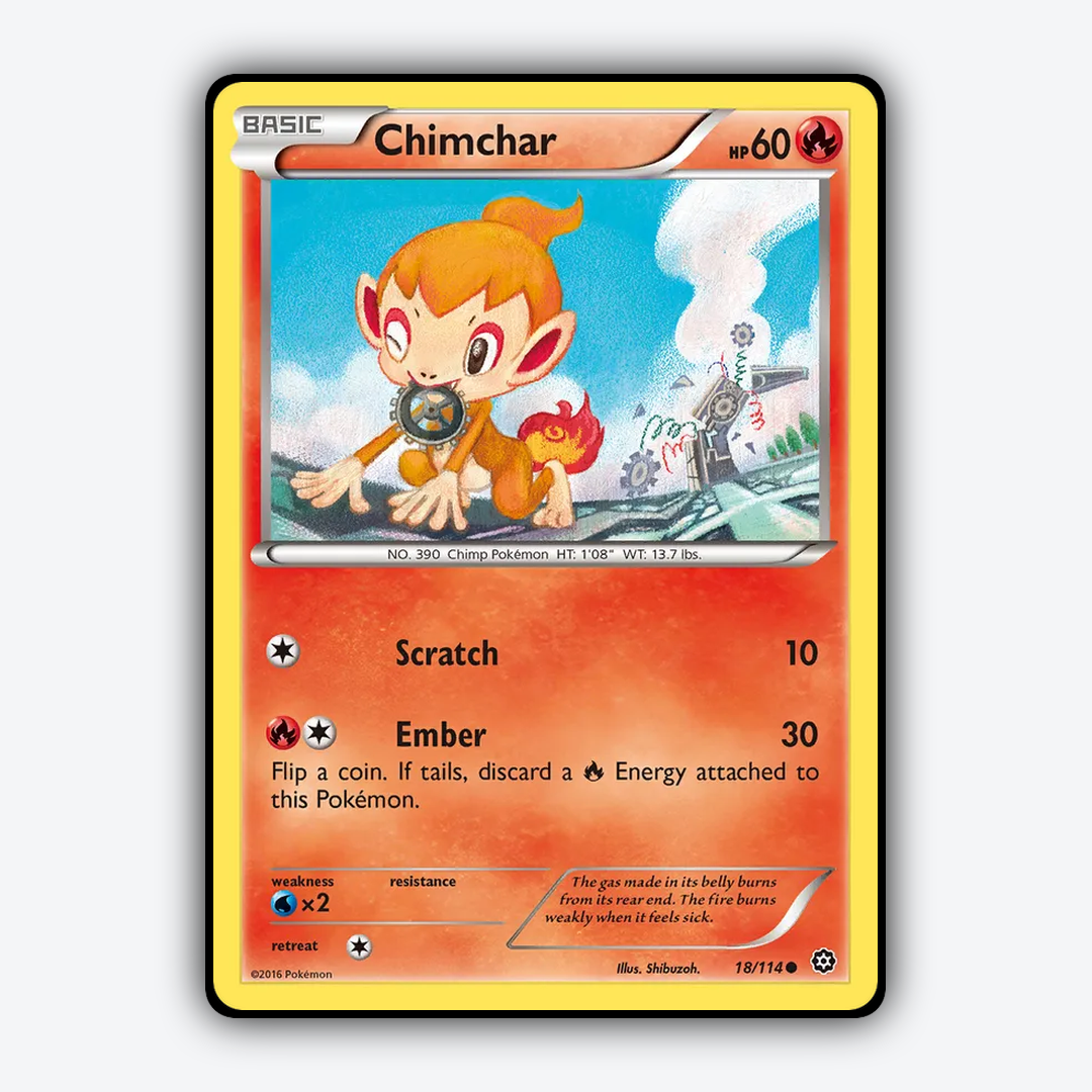 Chimchar 018/114 - Steam Siege Set - Card Rug