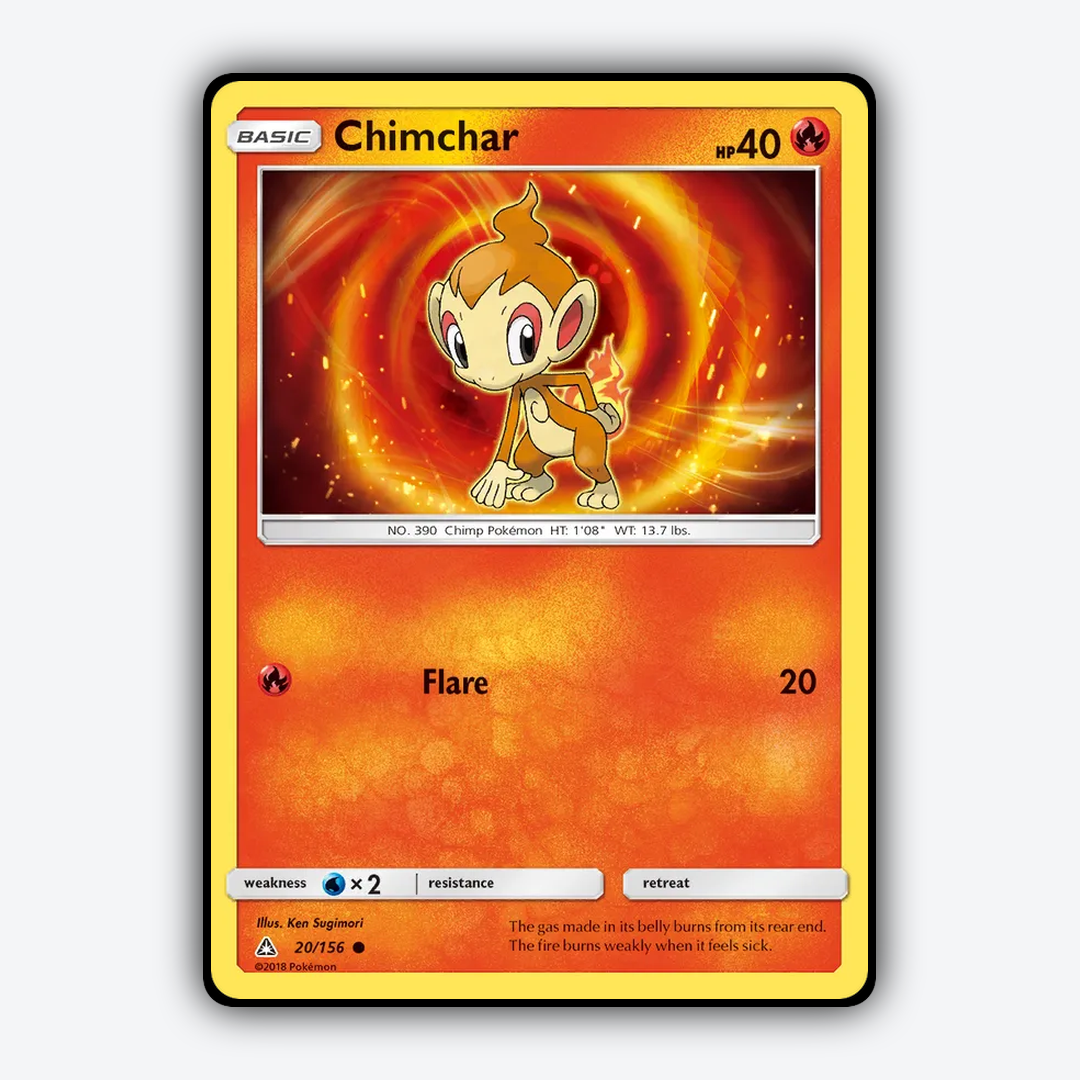 Chimchar 020/156 - Ultra Prism Set - Card Rug
