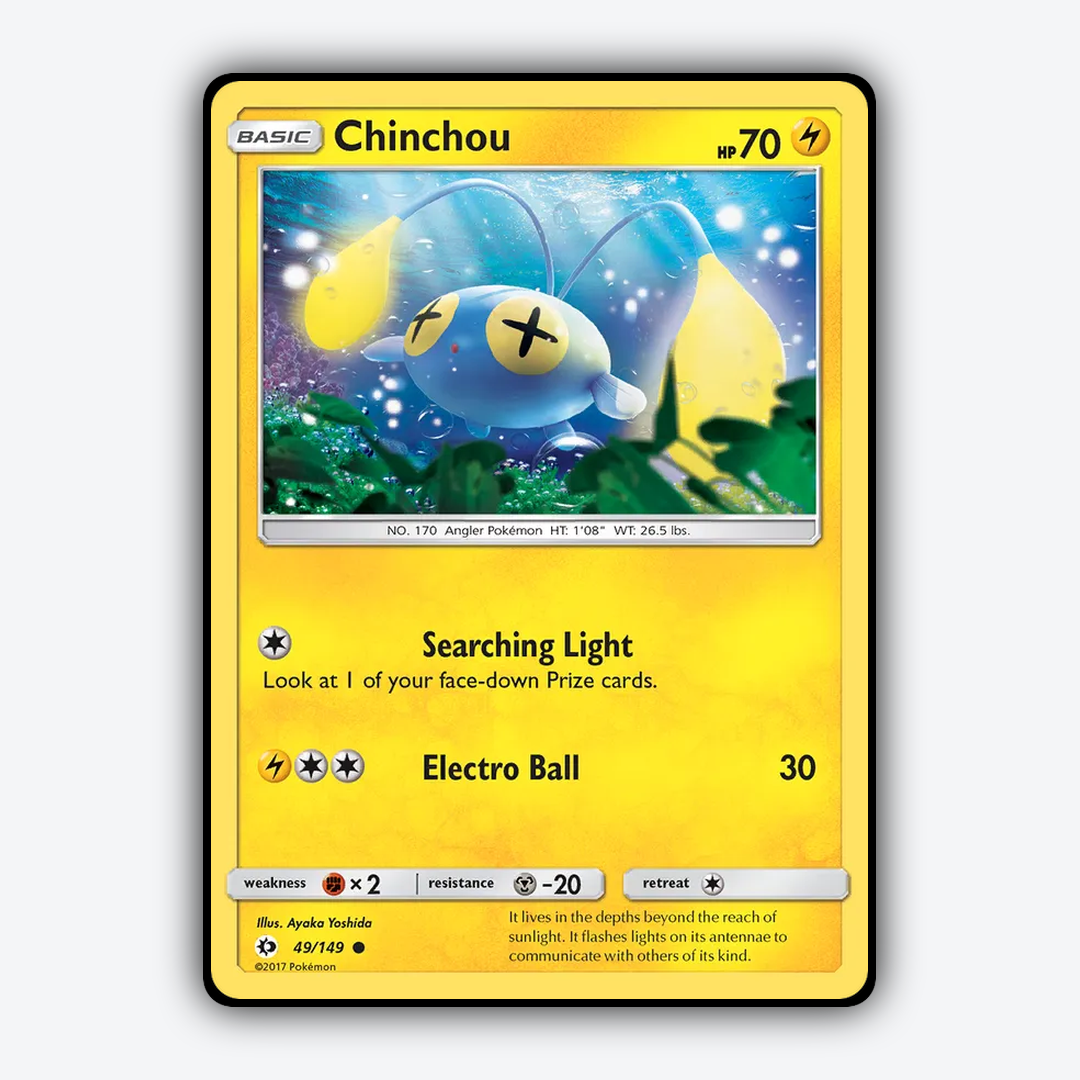 Chinchou 049/149 - Sun & Moon Set - Card Rug