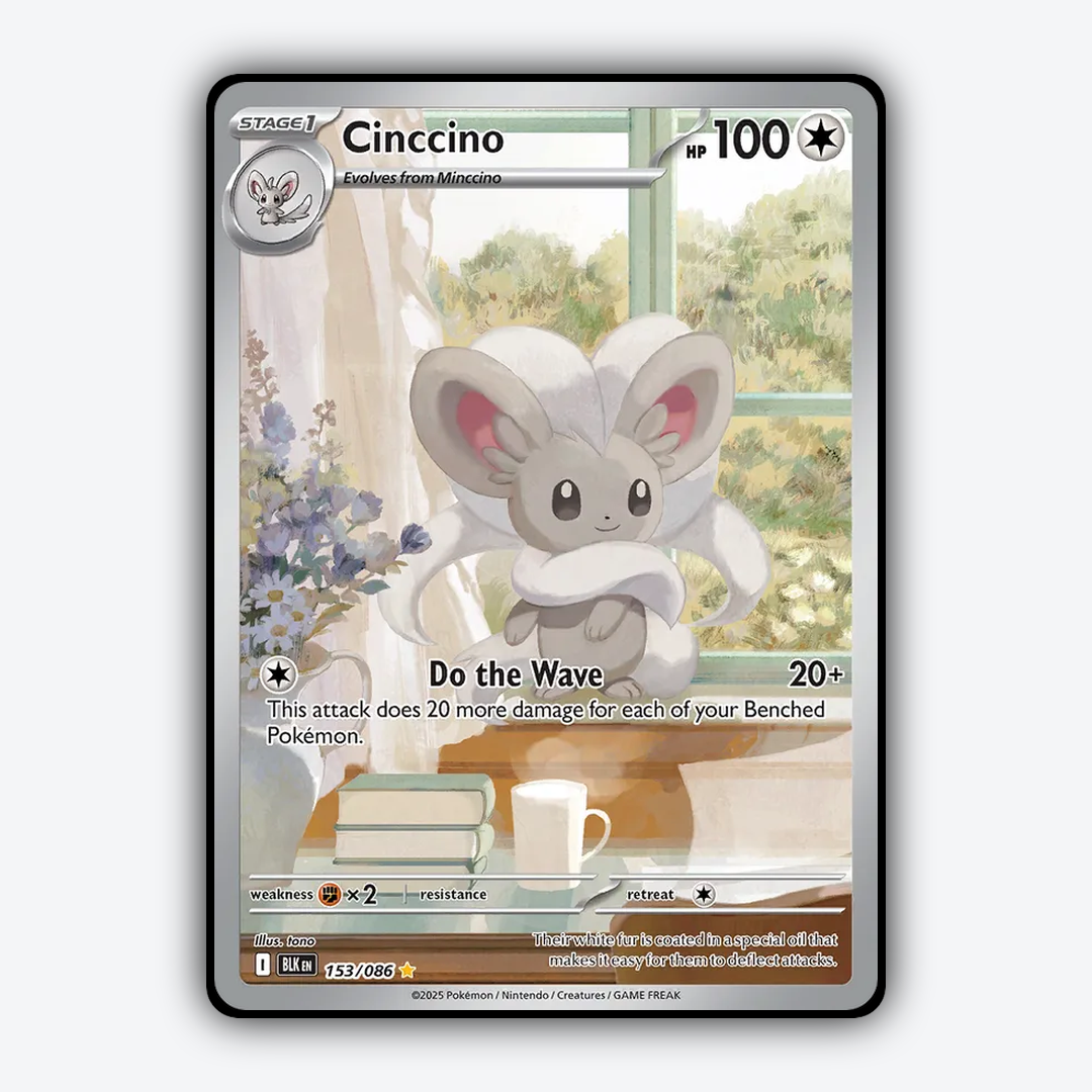 Cinccino #153 - Black Bolt Set - Card Rug