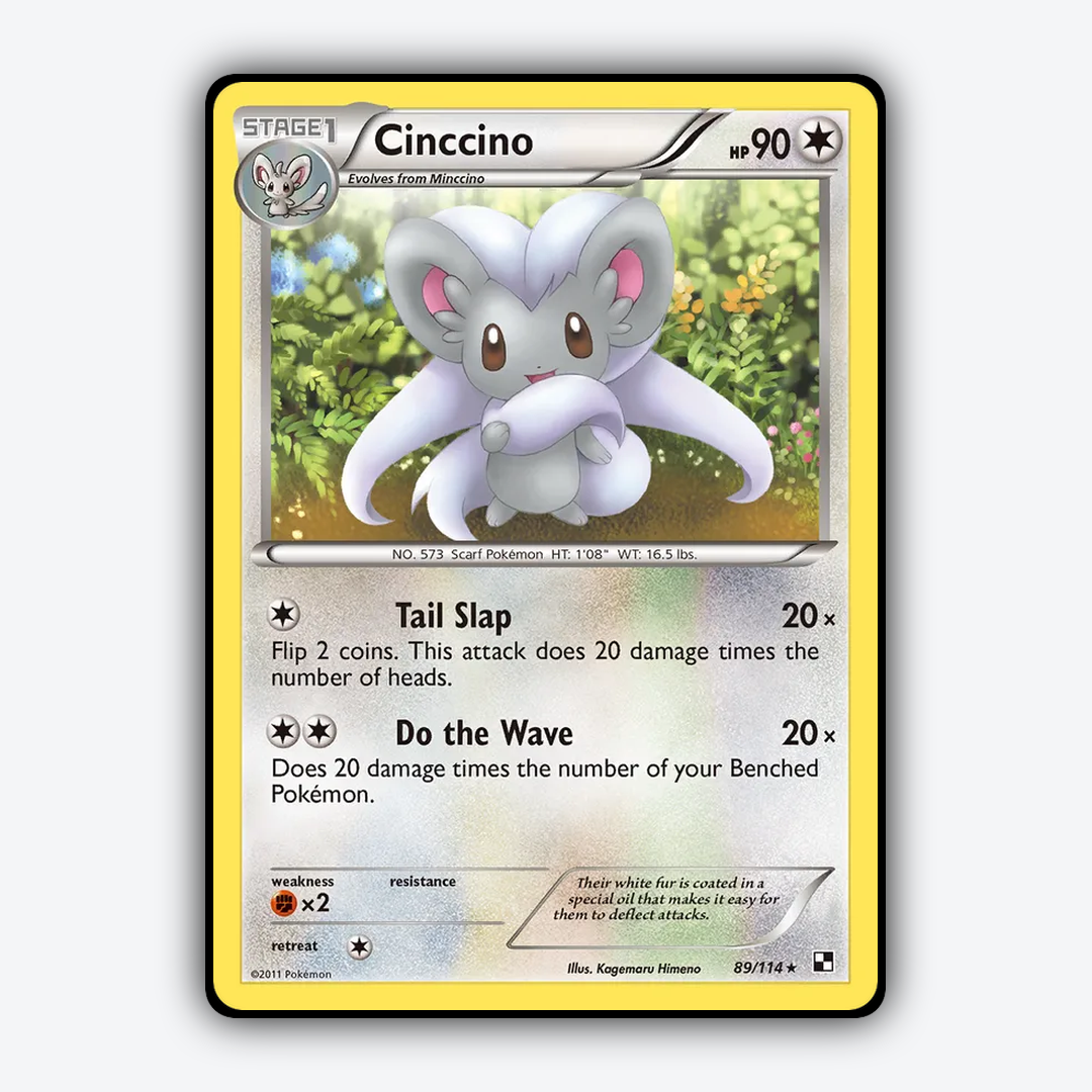 Cinccino 089/114 - Black & White Set - Card Rug