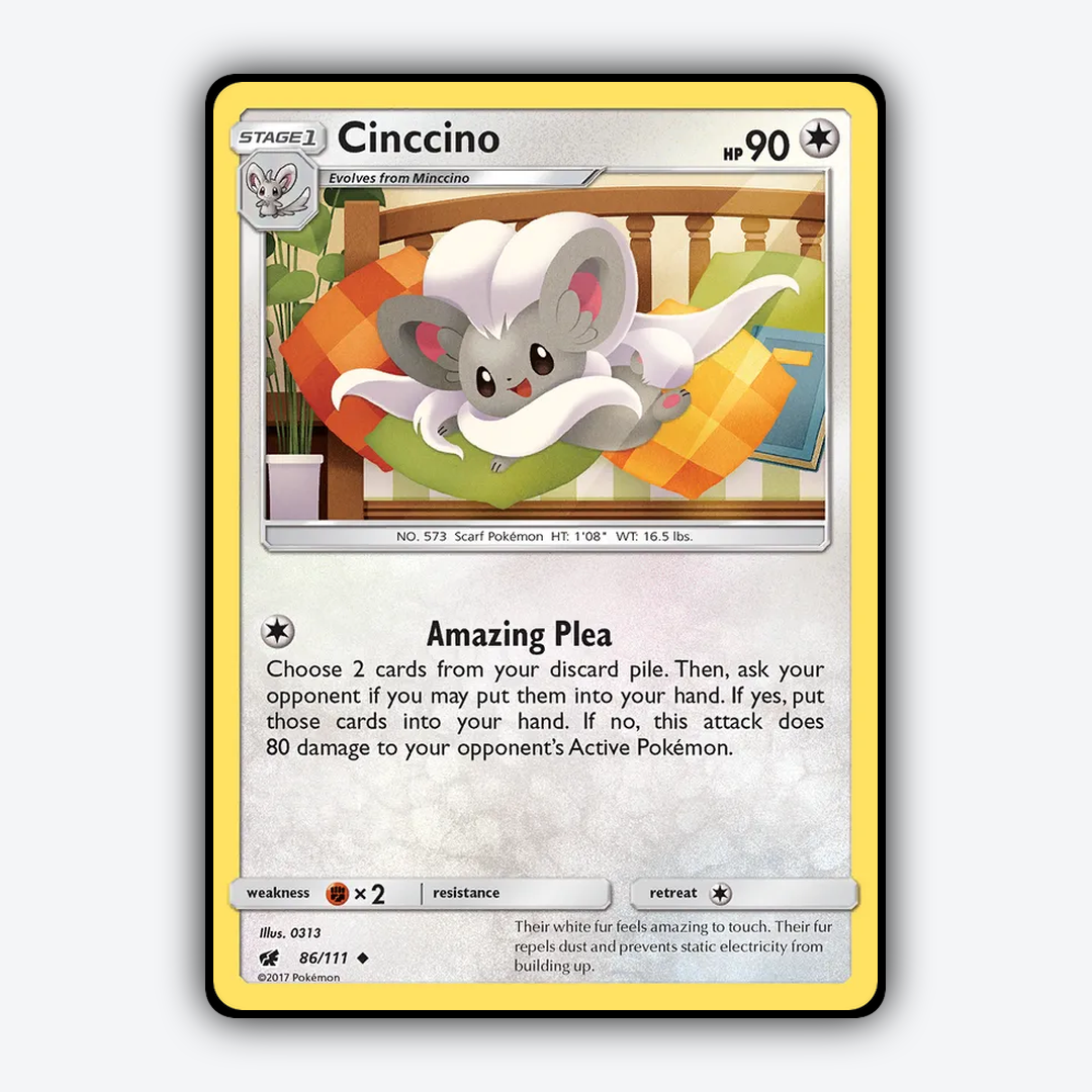 Cinccino 086/111 - Crimson Invasion Set - Card Rug