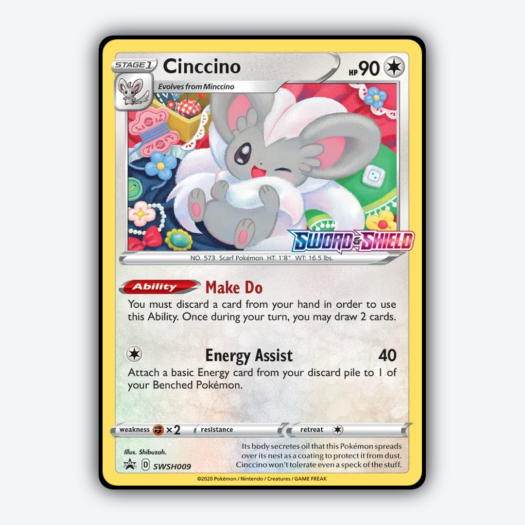 Cinccino #9 - SWSH Black Star Promos Set - Card Rug