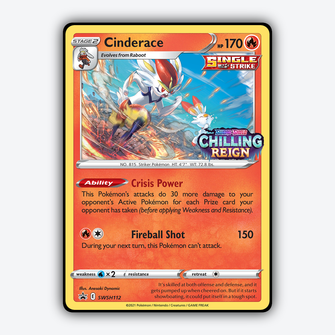 Cinderace #112 - SWSH Black Star Promos Set - Card Rug