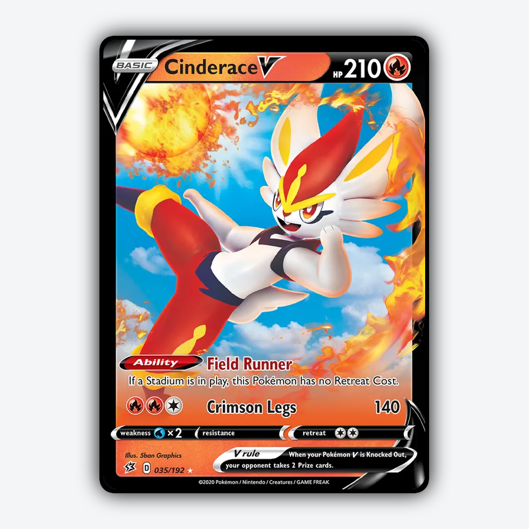Cinderace V 035/192 - Rebel Clash Set - Card Rug