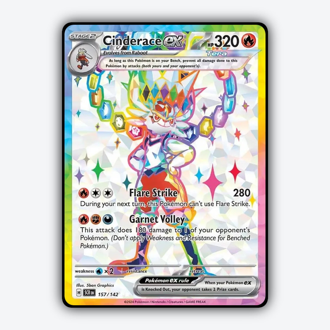 Cinderace ex 157/142 - Stellar Crown Set - Card Rug