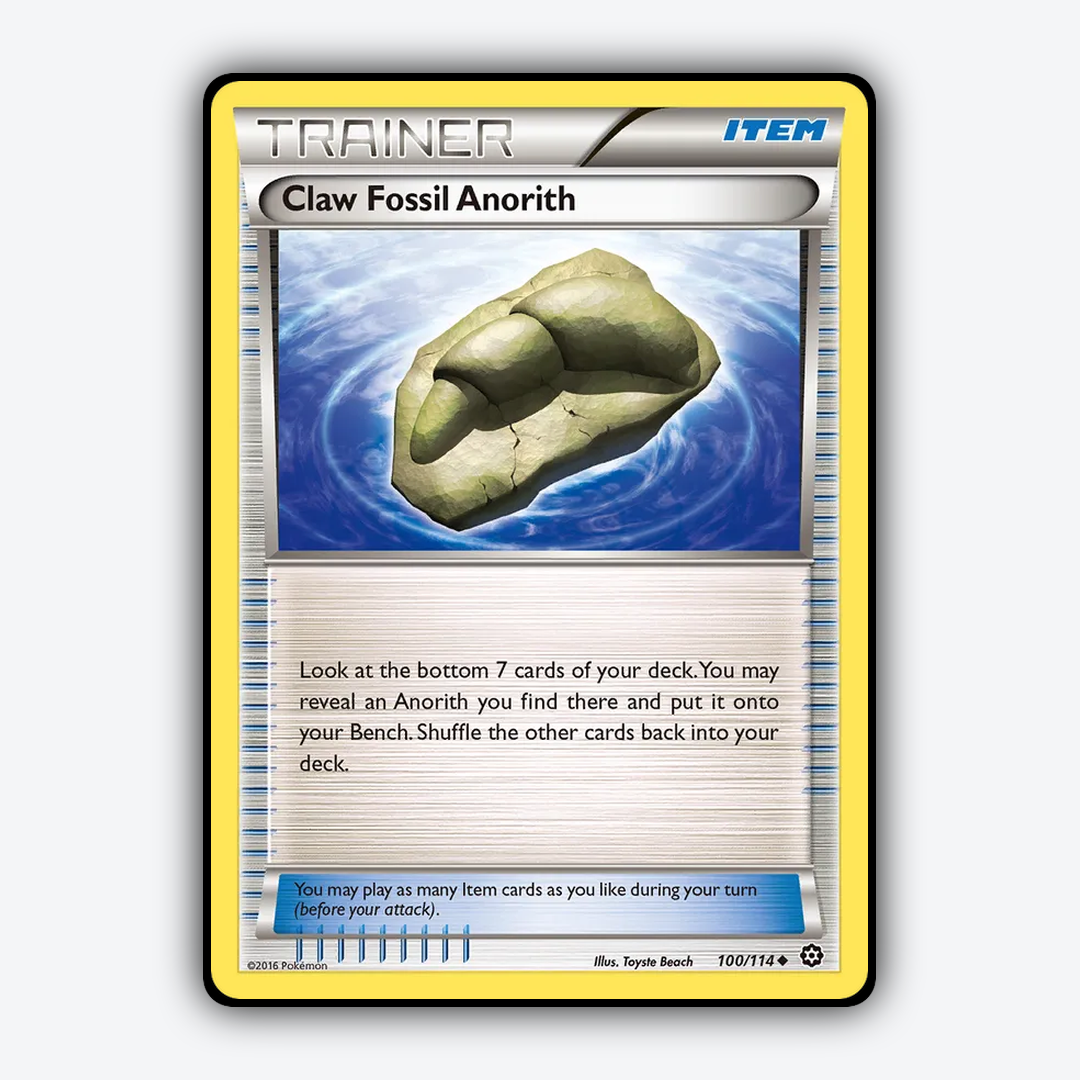 Claw Fossil Anorith 100/114 - Steam Siege Set - Card Rug