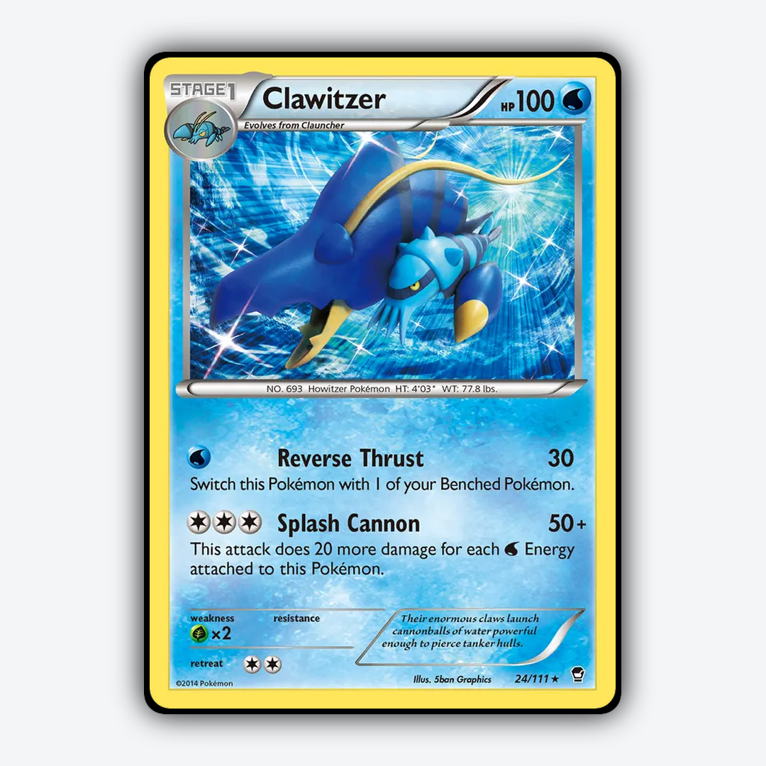 Clawitzer 024/111 - Furious Fists Set - Card Rug