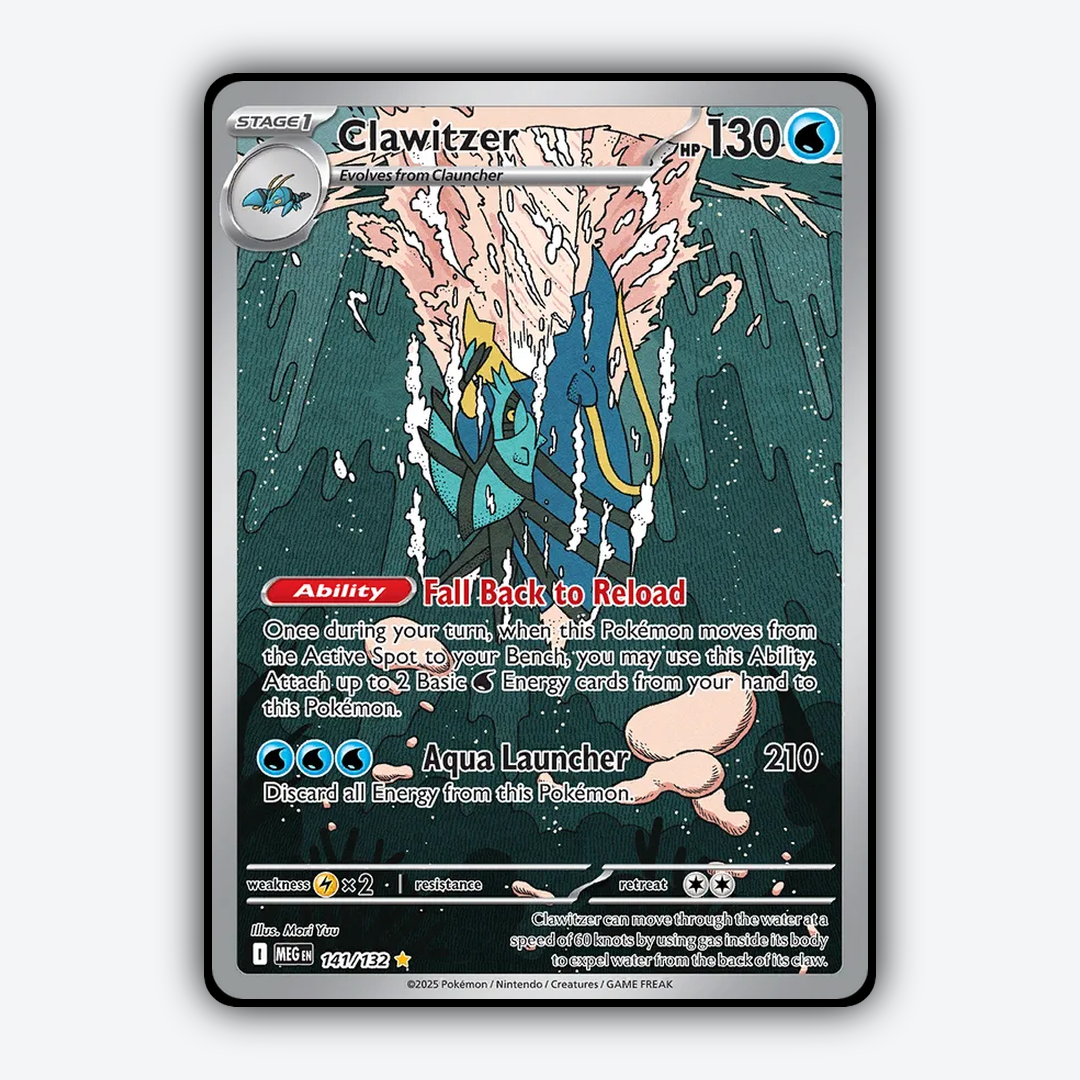 Clawitzer #141 - Mega Evolution Set - Card Rug