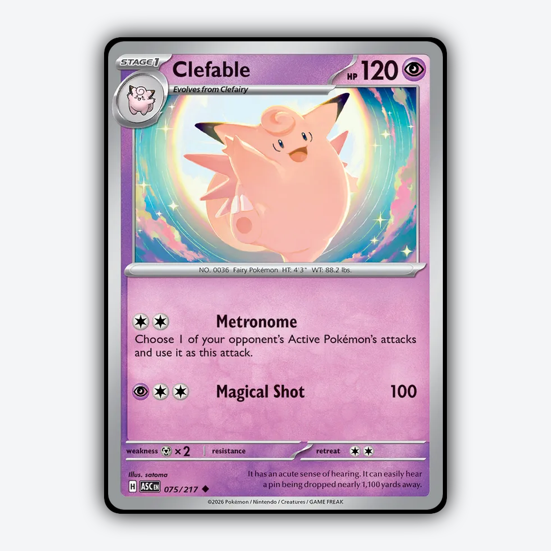 Clefable 075/217 - Ascended Heroes Set - Card Rug