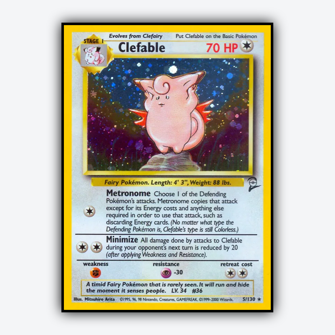 Clefable 005/130 - Base Set 2 Set - Card Rug
