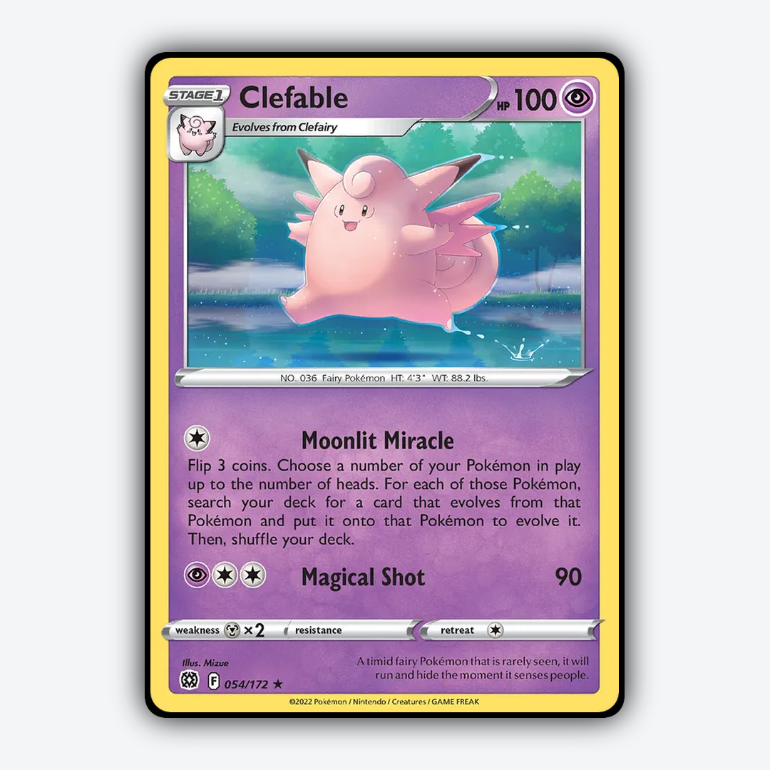 Clefable 054/172 - Brilliant Stars Set - Card Rug