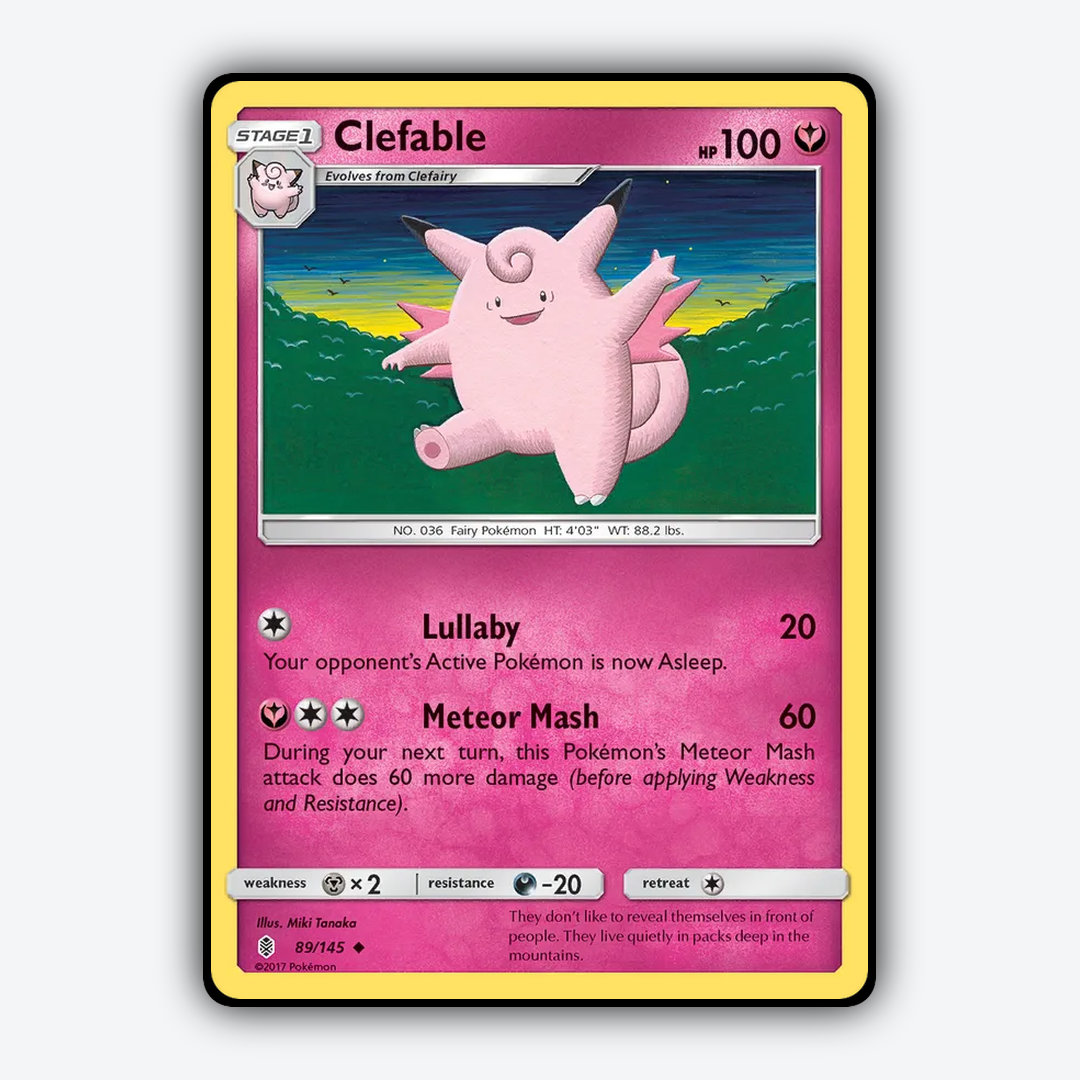 Clefable 089/145 - Guardians Rising Set - Card Rug