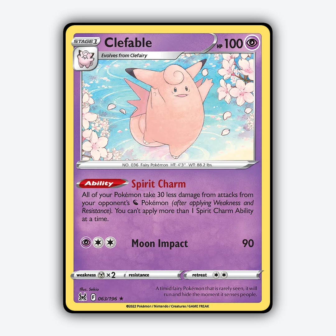 Clefable 063/196 - Lost Origin Set - Card Rug