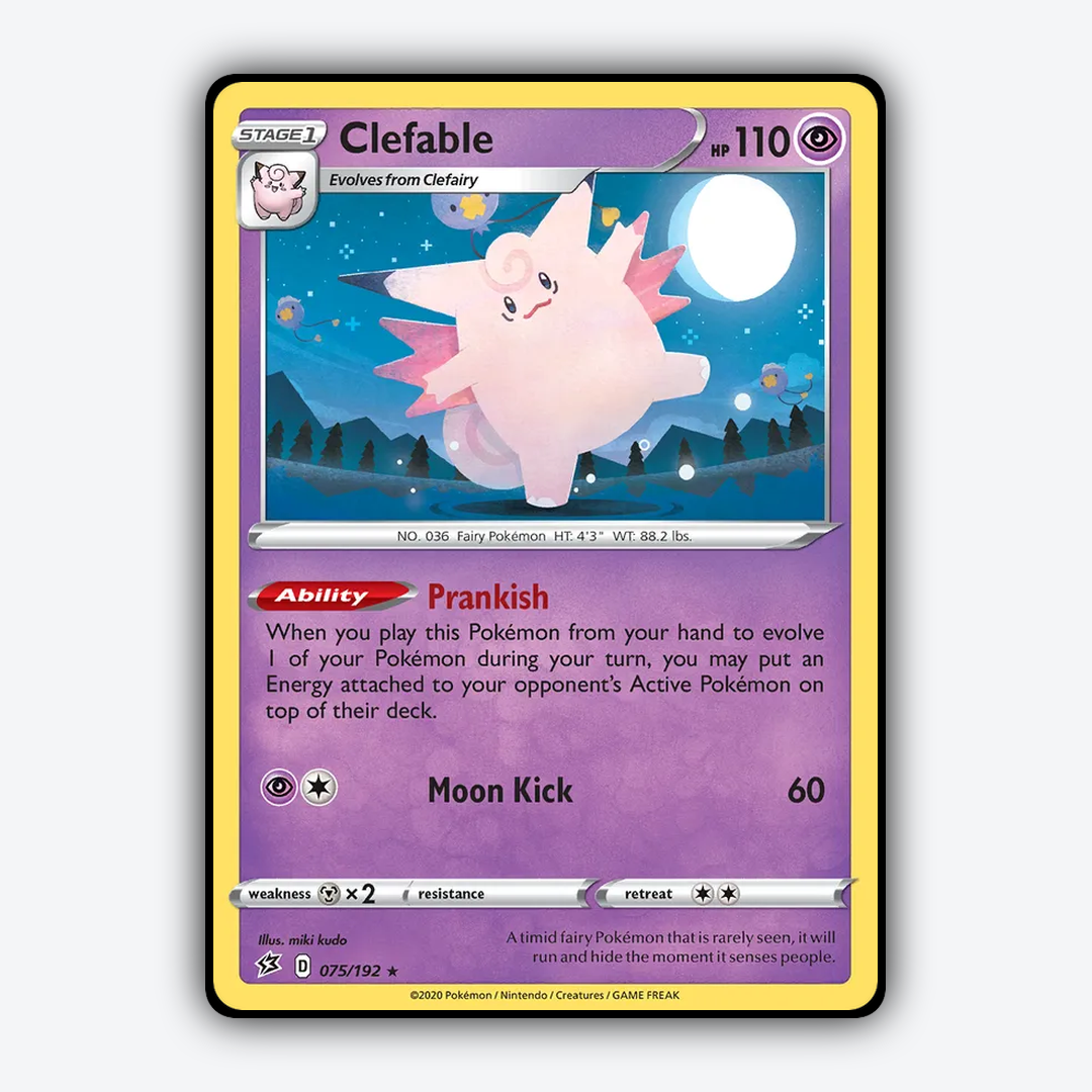 Clefable 075/192 - Rebel Clash Set - Card Rug
