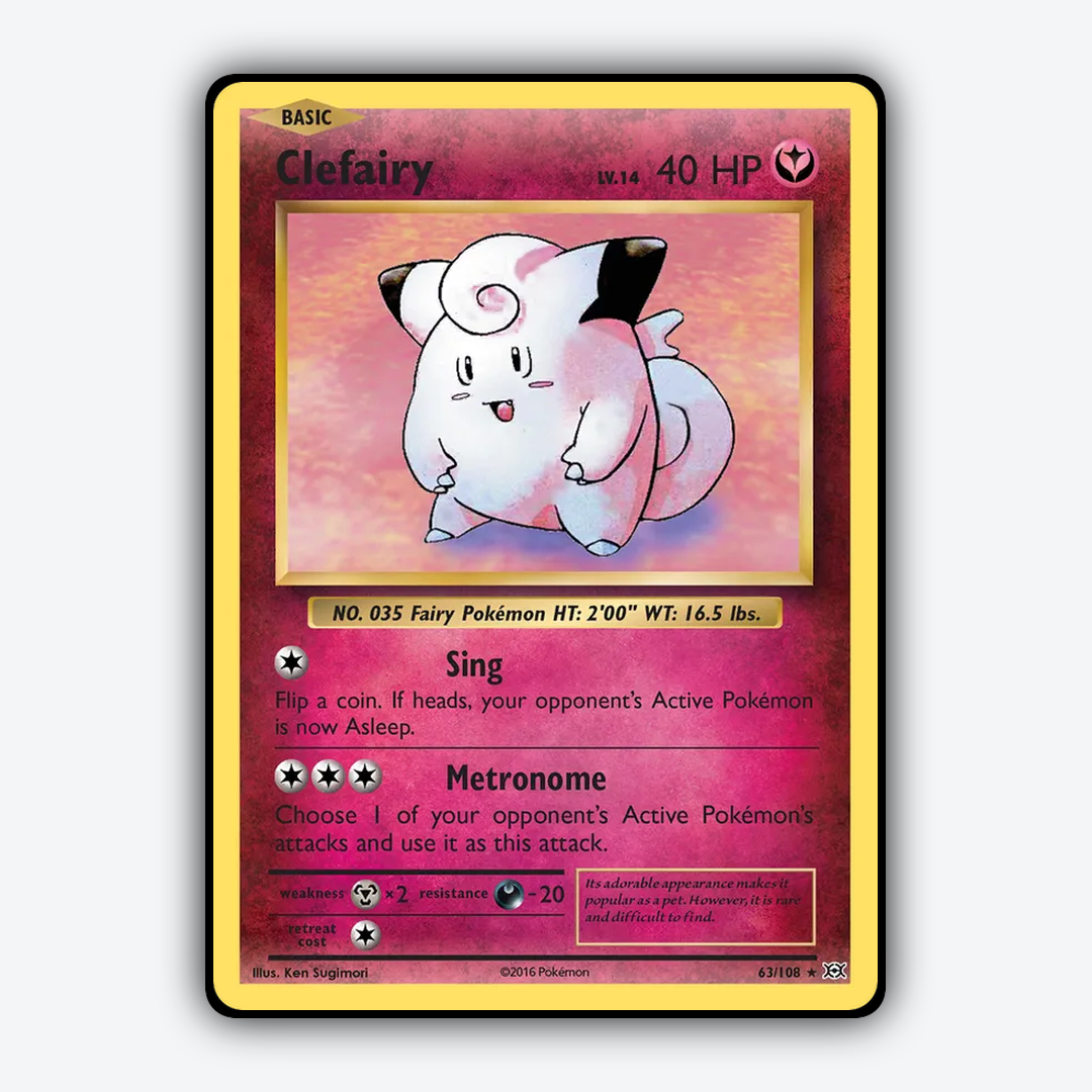 Clefairy #63 - Evolutions Set - Card Rug